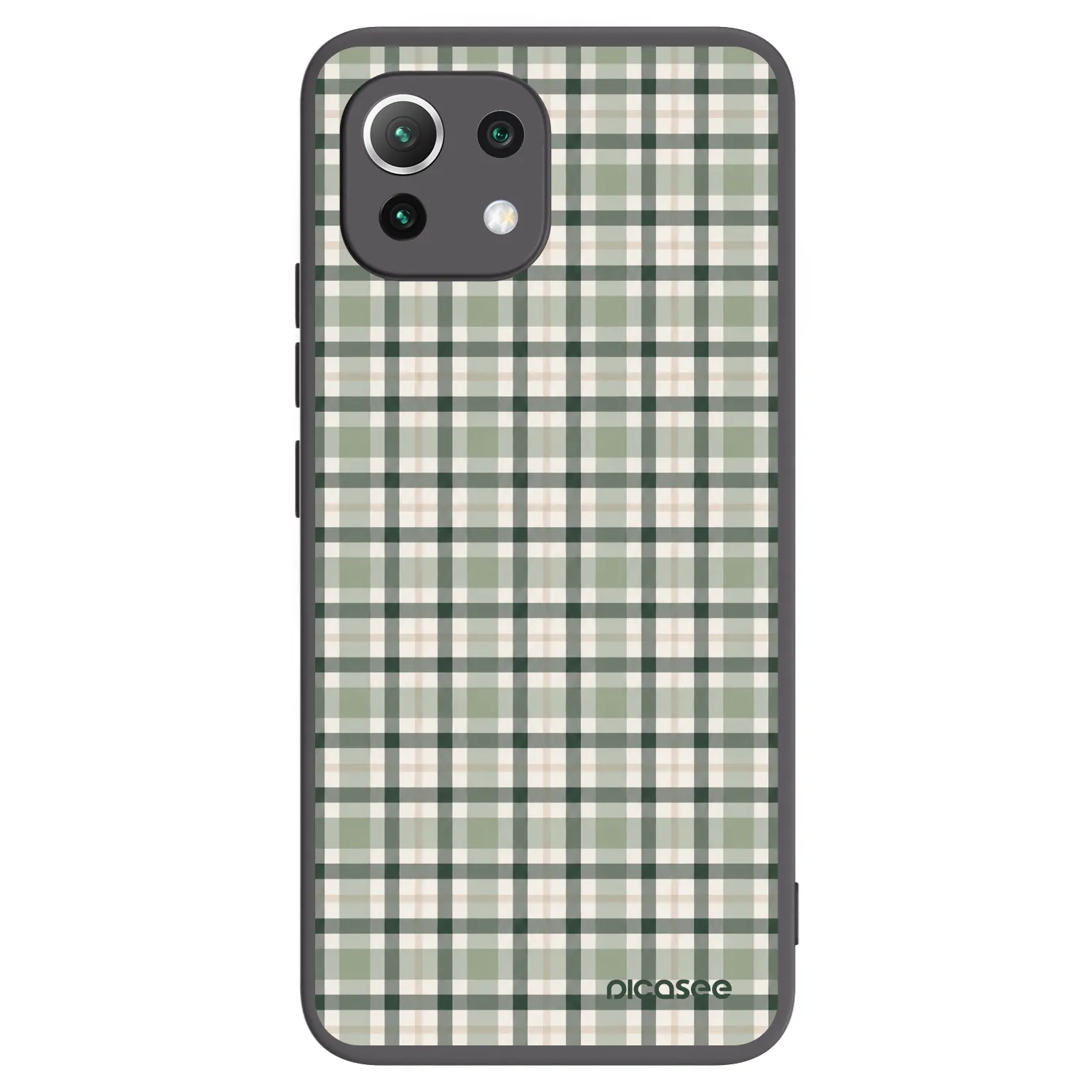 Picasee silikonowe czarne etui na Xiaomi 11 Lite 5G NE - Sage Tartan