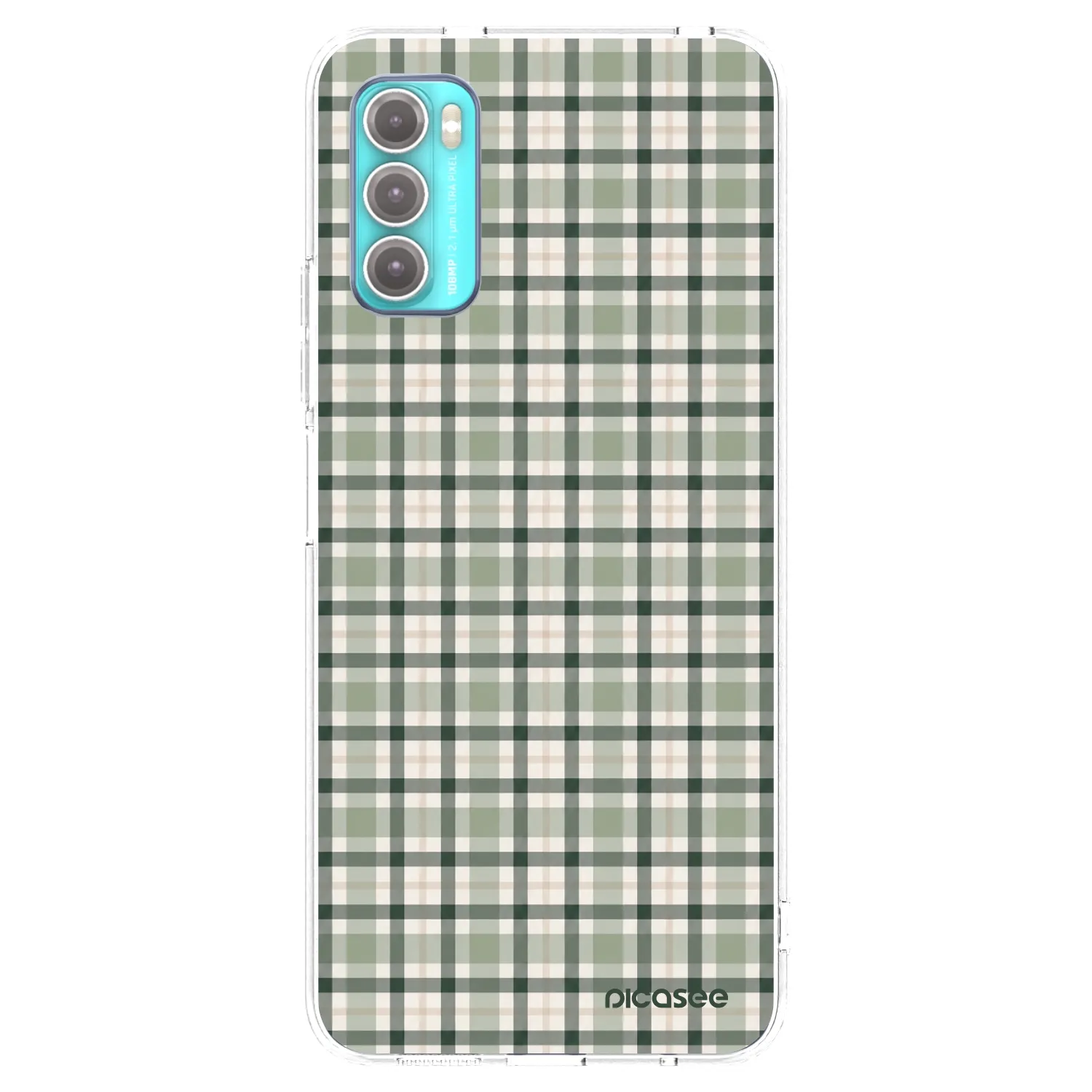 Picasee silikonowe przeźroczyste etui na Motorola Moto G60 - Sage Tartan