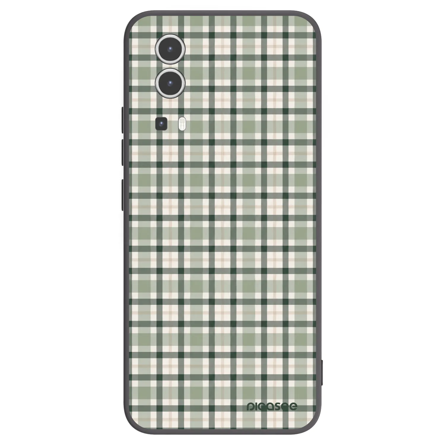 Picasee silikonowe czarne etui na Vivo Y72 5G - Sage Tartan