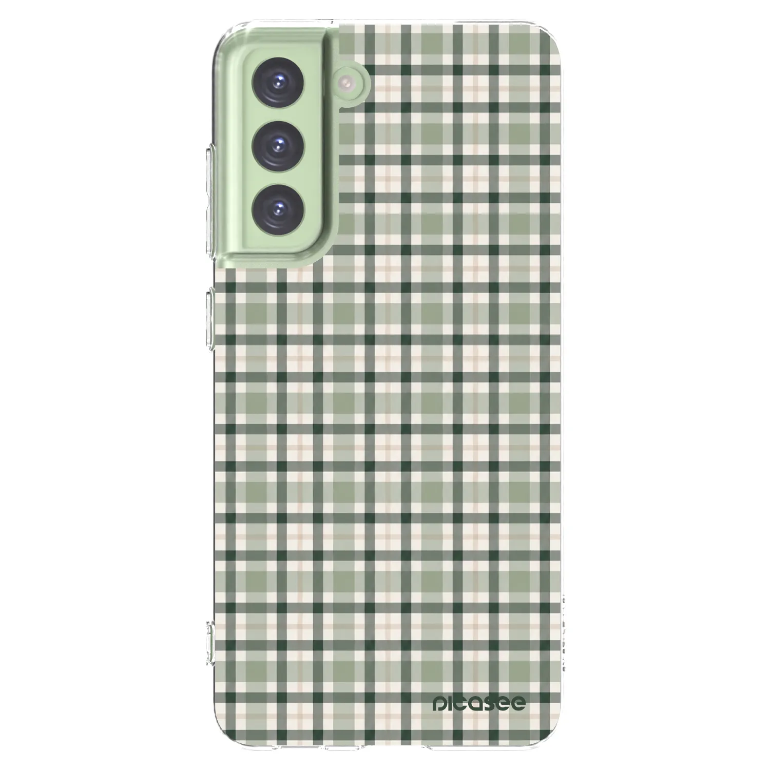 Picasee silikonowe przeźroczyste etui na Samsung Galaxy S21 FE 5G - Sage Tartan