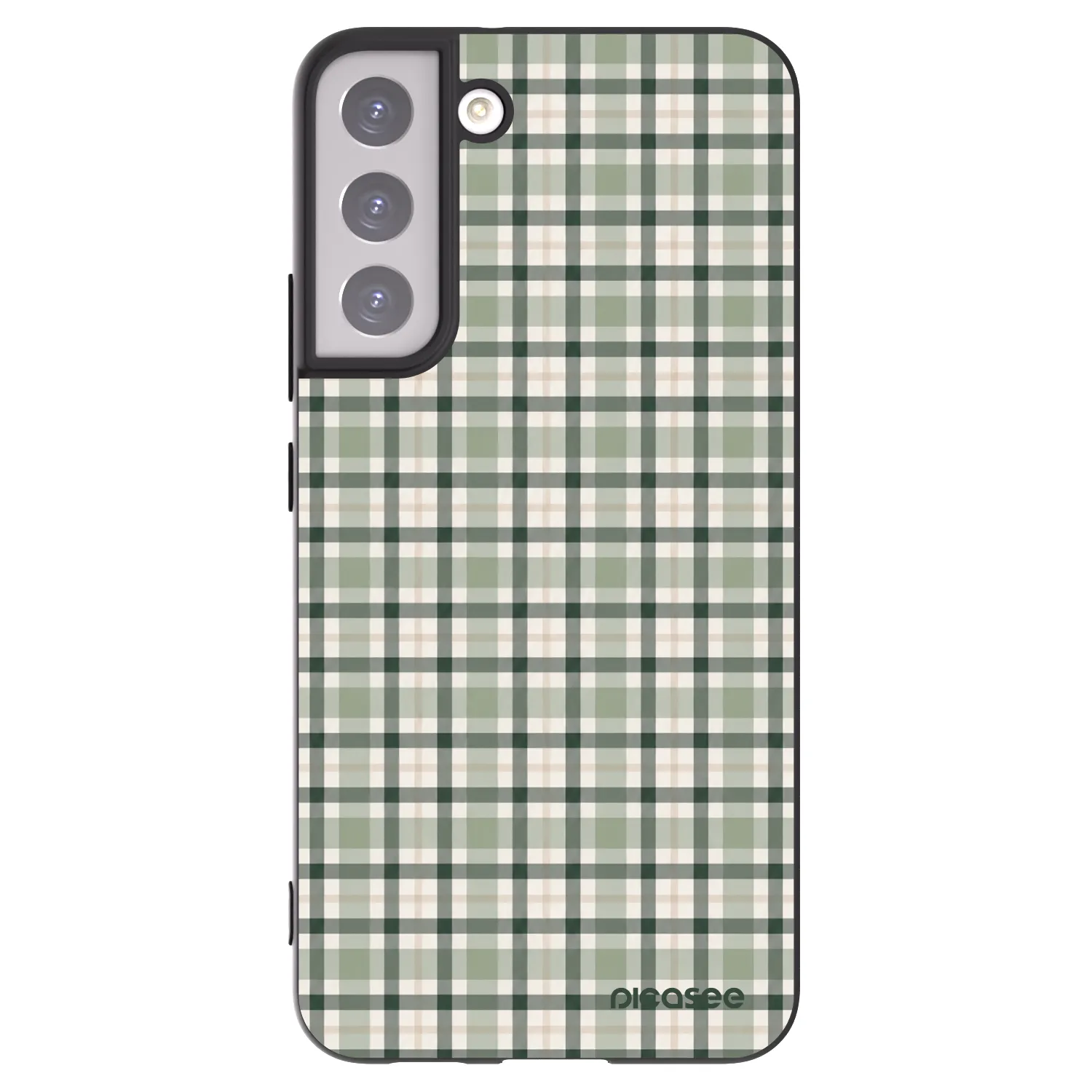 Picasee silikonowe czarne etui na Samsung Galaxy S22+ 5G - Sage Tartan