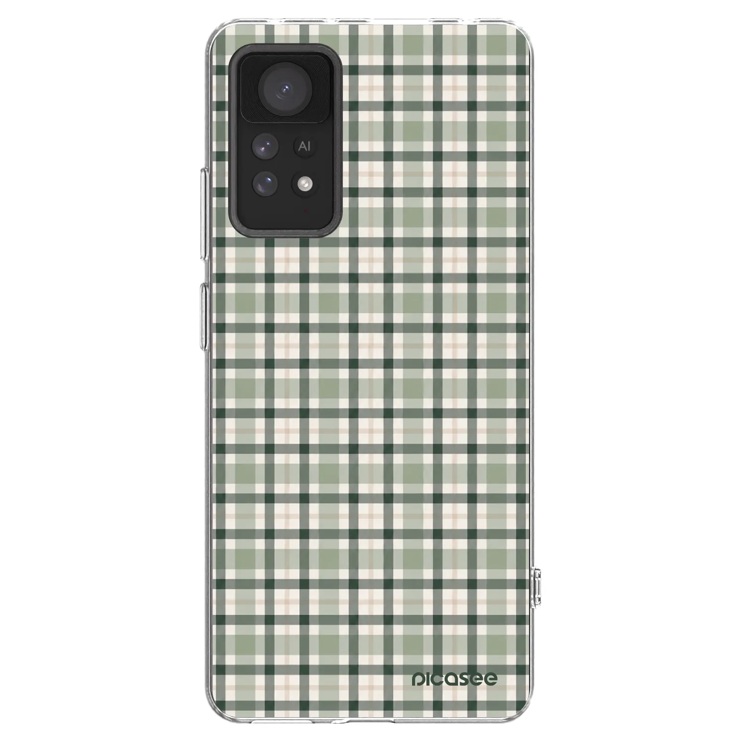 Picasee silikonowe przeźroczyste etui na Xiaomi Redmi Note 11 Pro - Sage Tartan