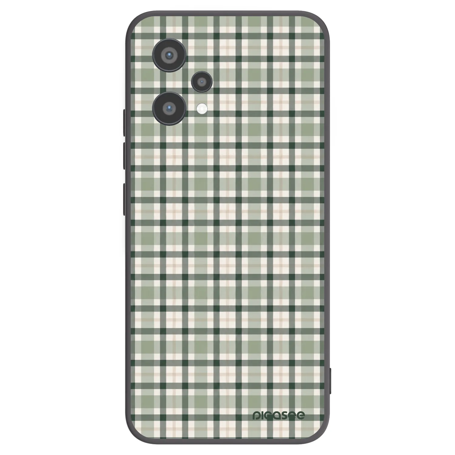 Picasee silikonowe czarne etui na Realme 9 Pro 5G - Sage Tartan