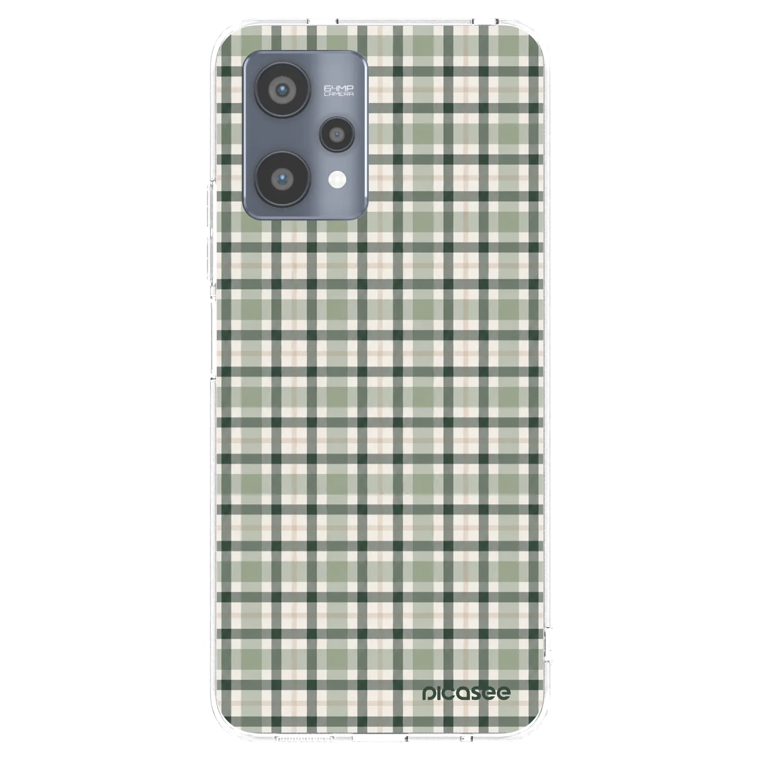 Picasee silikonowe przeźroczyste etui na Realme 9 Pro 5G - Sage Tartan
