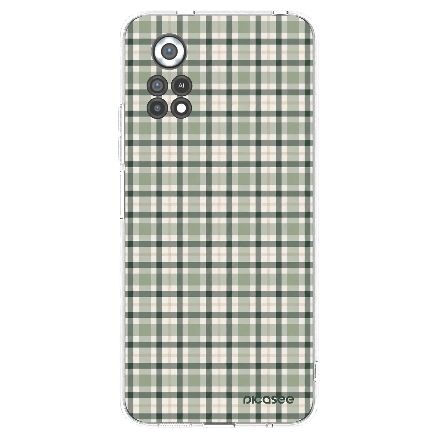 Picasee silikonowe przeźroczyste etui na Xiaomi Poco X4 Pro 5G - Sage Tartan
