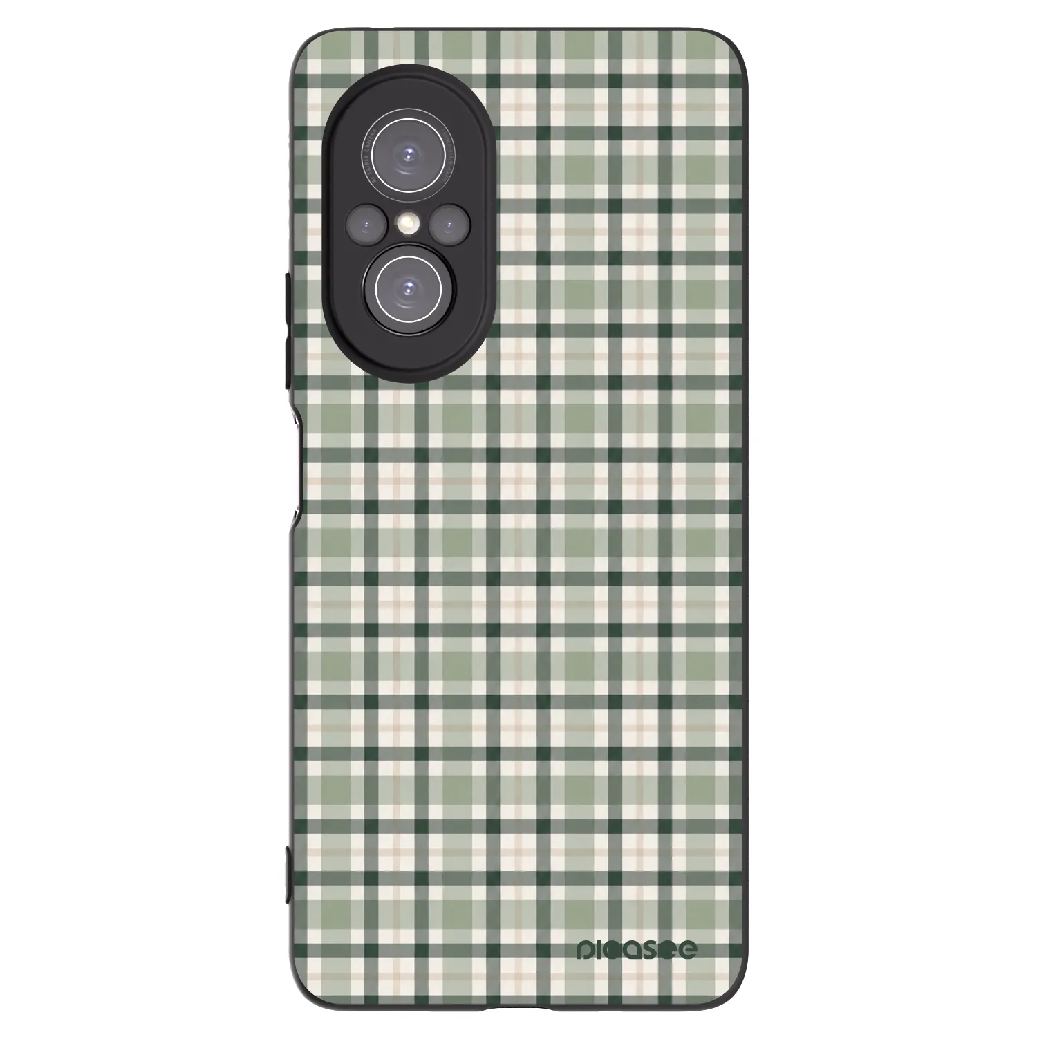 Picasee silikonowe czarne etui na Huawei Nova 9 SE - Sage Tartan