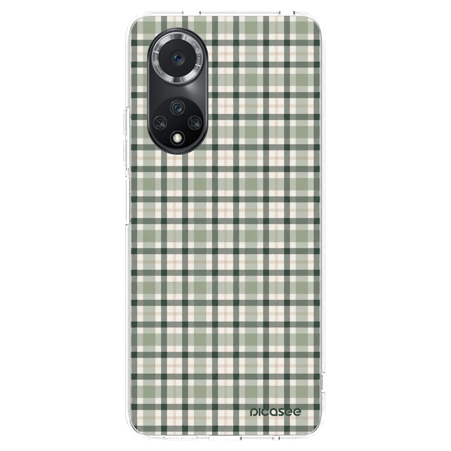 Picasee silikonowe przeźroczyste etui na Huawei Nova 9 SE - Sage Tartan