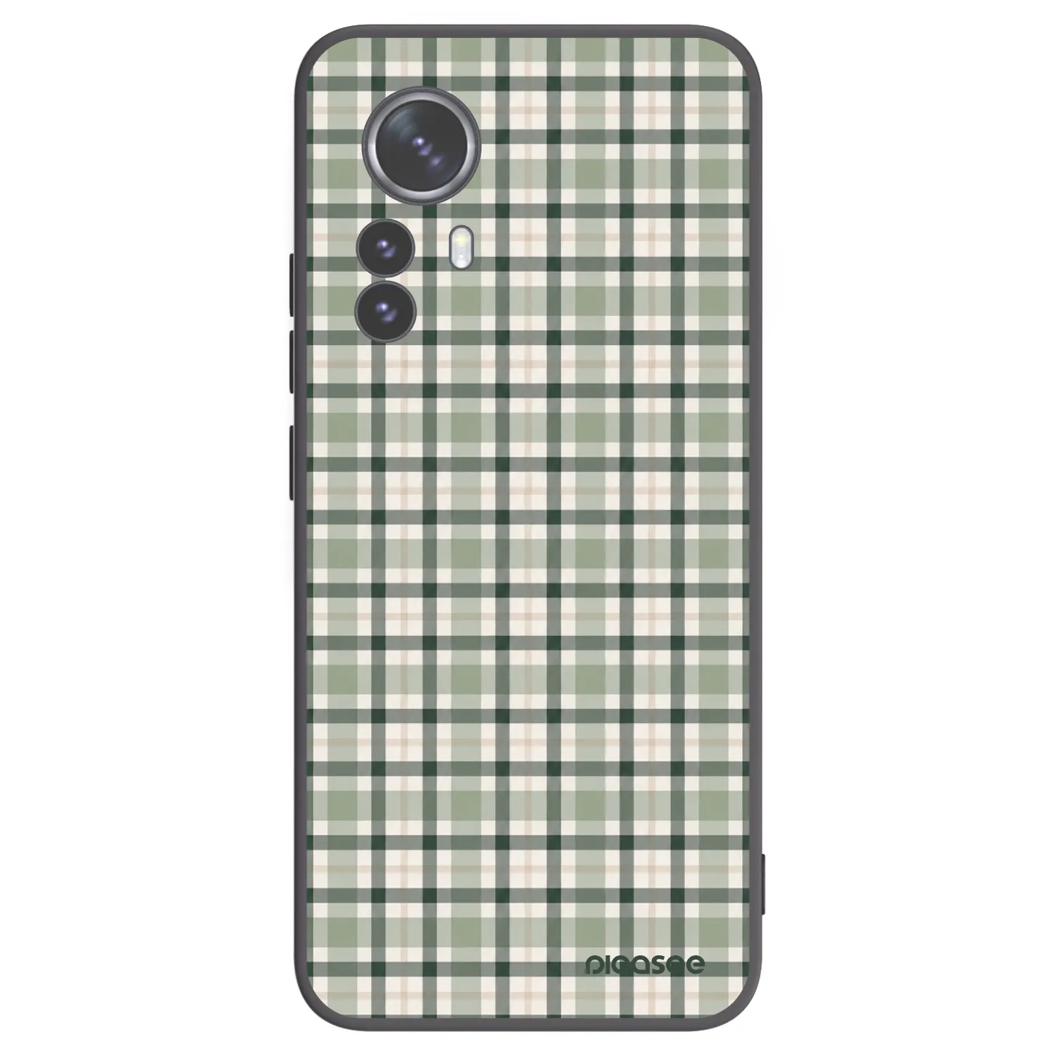 Picasee silikonowe czarne etui na Xiaomi 12 Pro - Sage Tartan