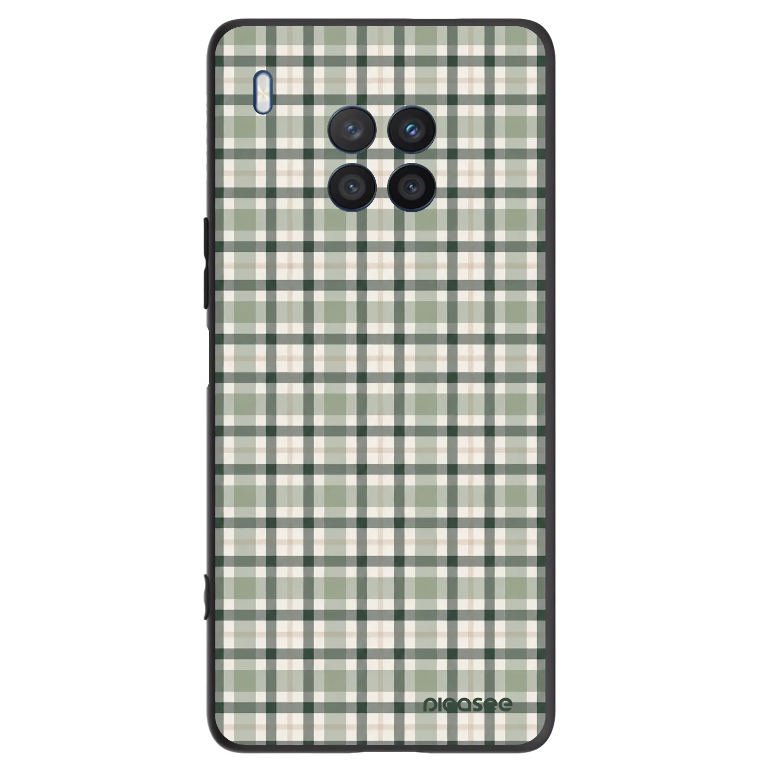 Picasee silikonowe czarne etui na Honor 50 Lite - Sage Tartan