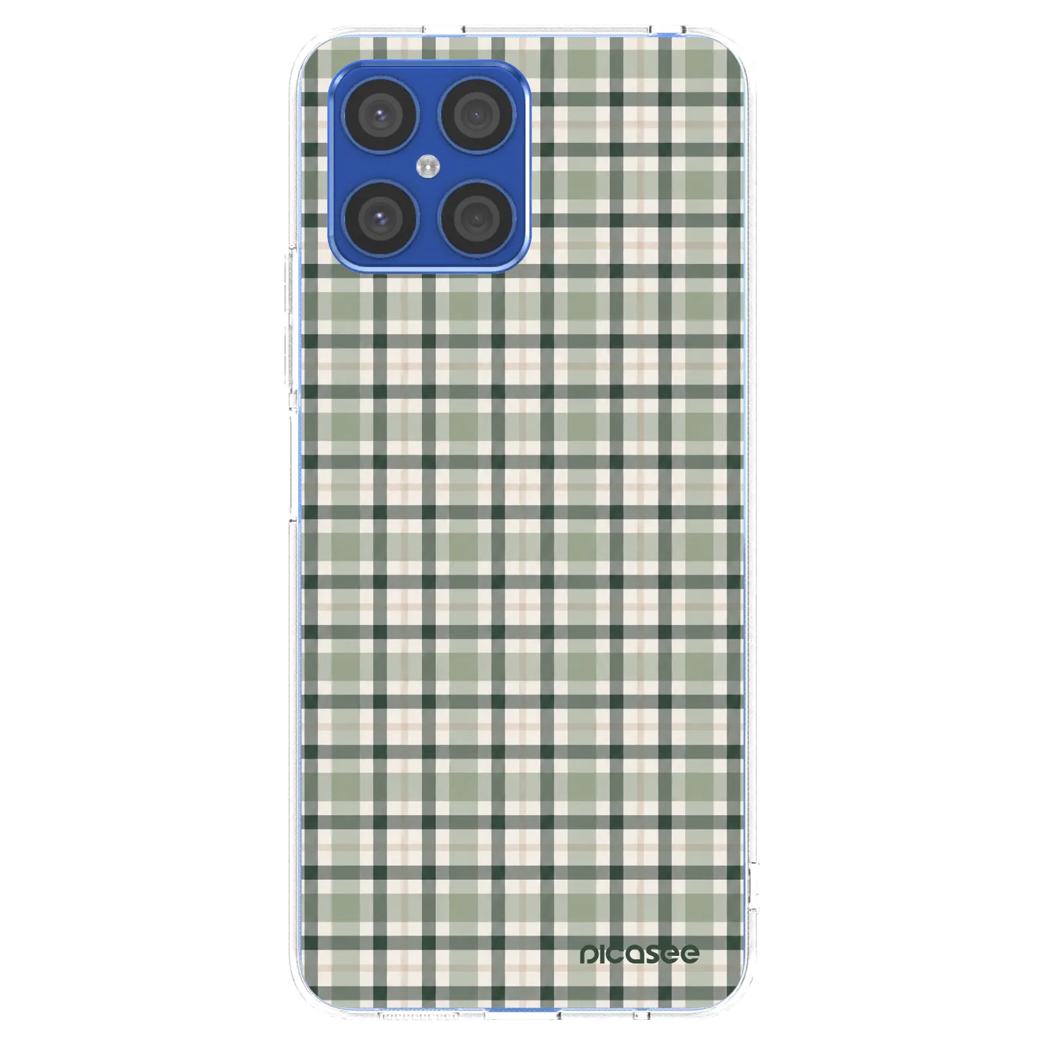 Picasee silikonowe przeźroczyste etui na Honor X8 4G - Sage Tartan