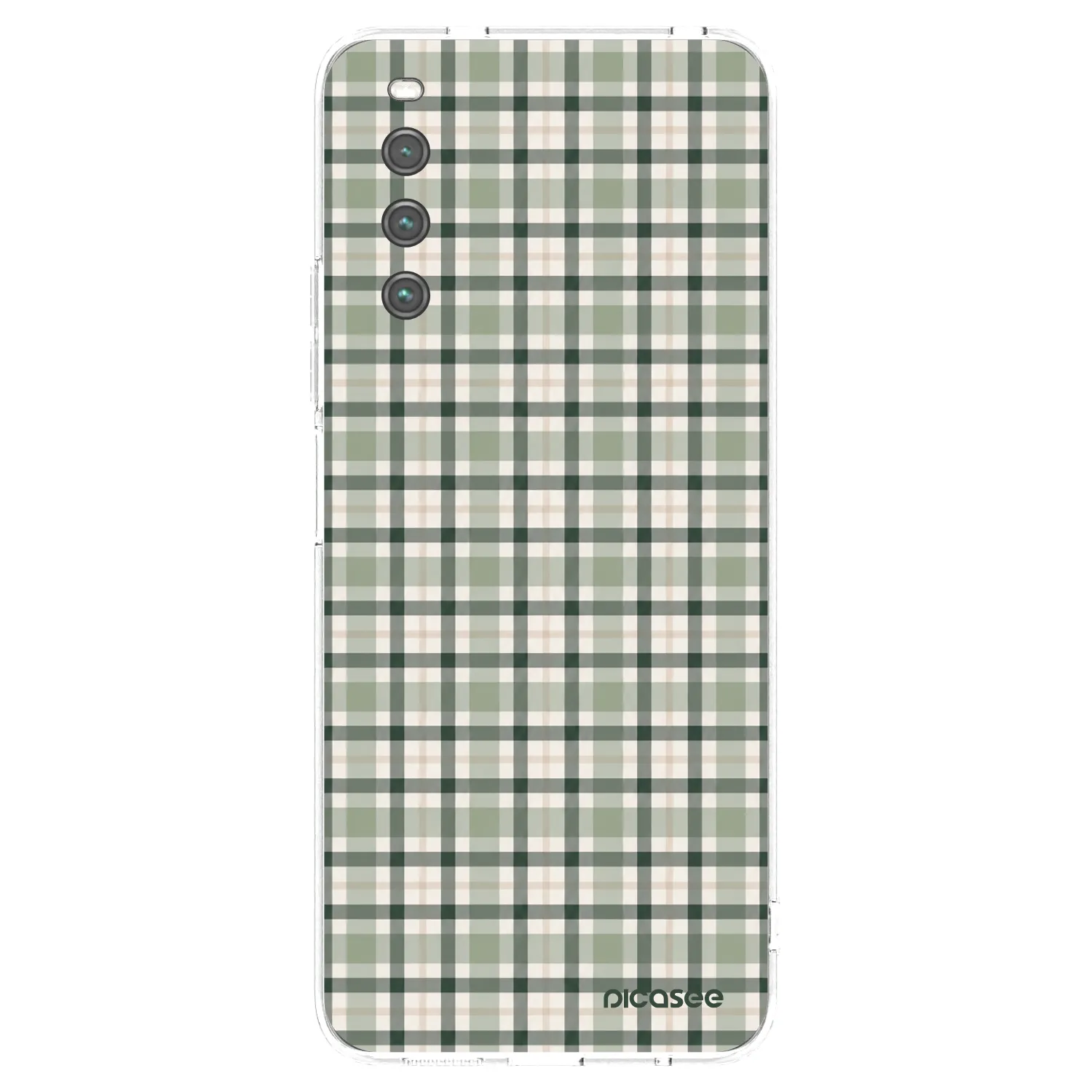 Picasee silikonowe przeźroczyste etui na Sony Xperia 10 IV 5G - Sage Tartan