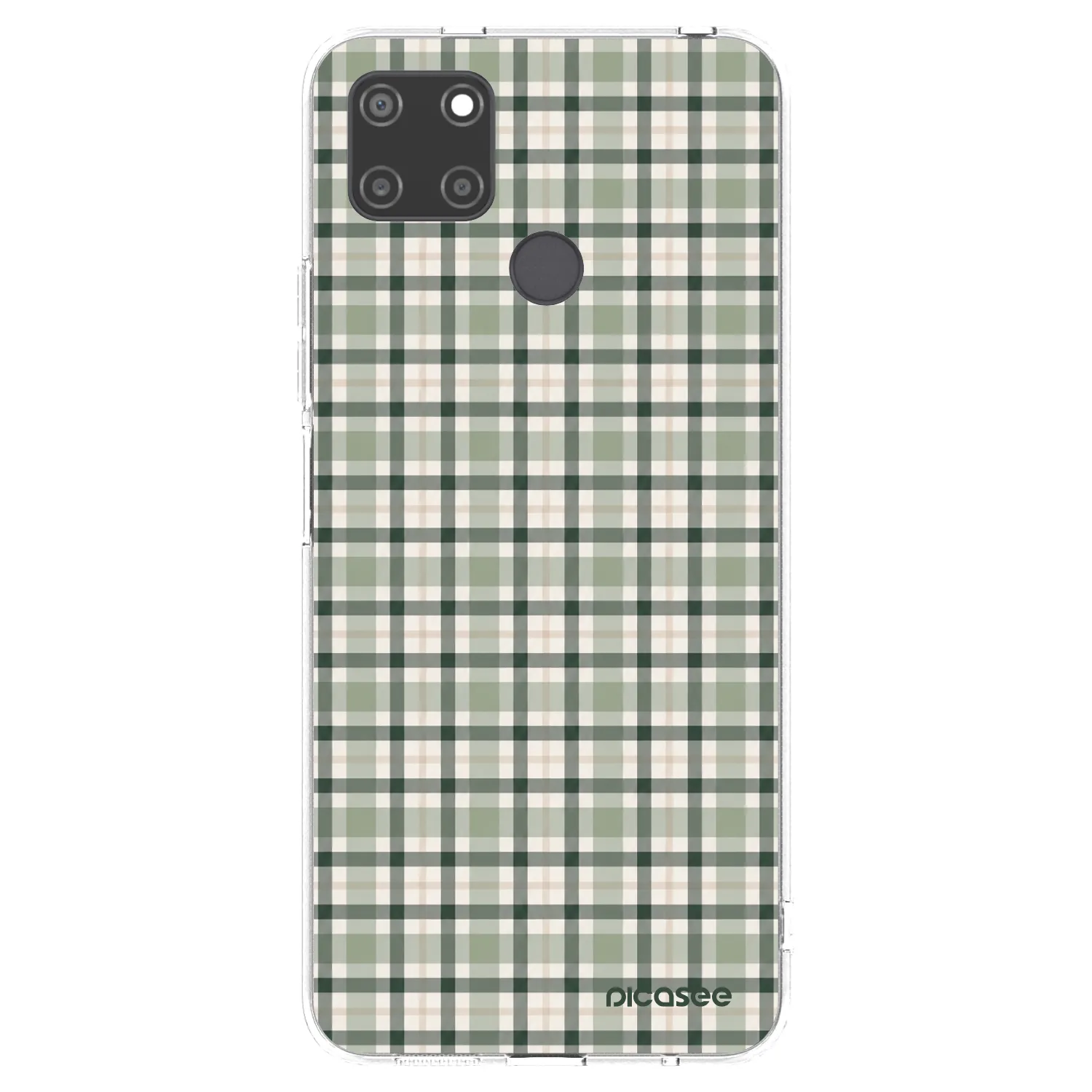 Picasee silikonowe przeźroczyste etui na Realme C21Y - Sage Tartan
