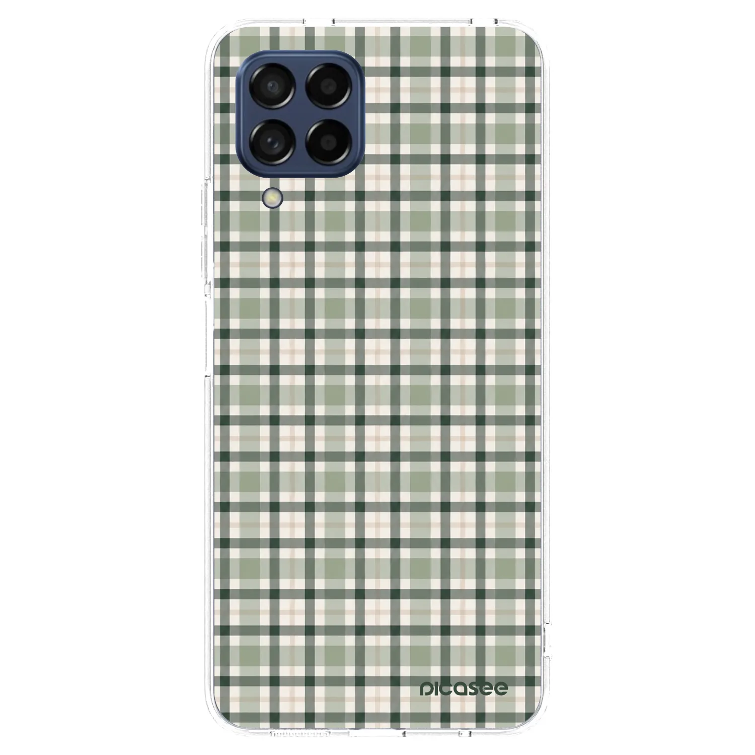 Picasee silikonowe przeźroczyste etui na Samsung Galaxy M53 5G - Sage Tartan