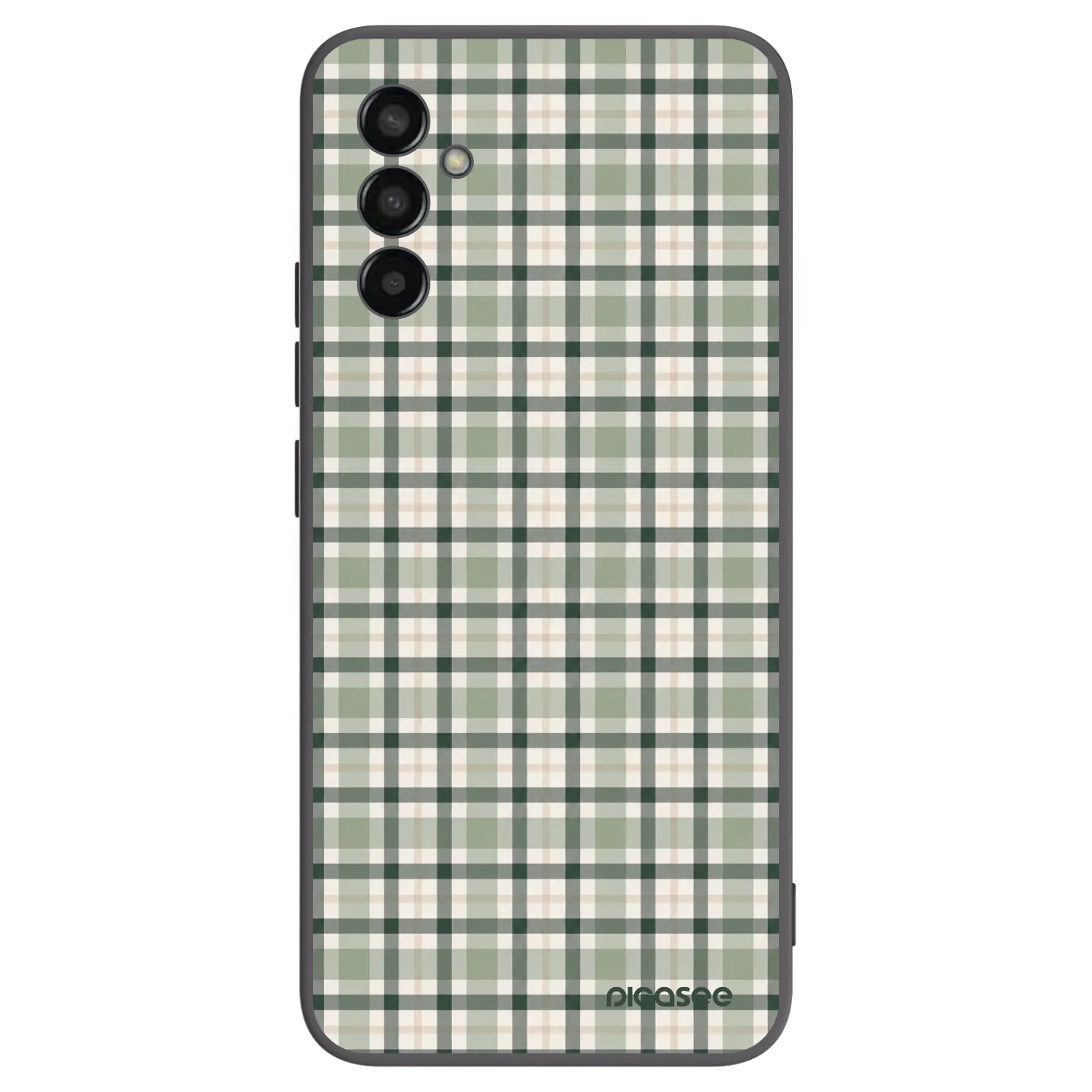 Picasee silikonowe czarne etui na Samsung Galaxy M13 M135F - Sage Tartan