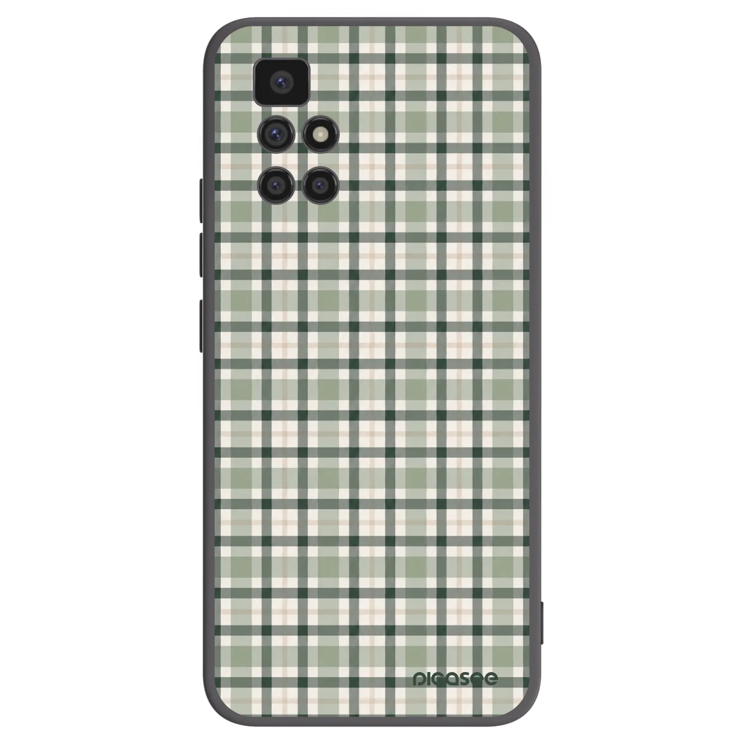 Picasee silikonowe czarne etui na Xiaomi Redmi 10 (2022) - Sage Tartan