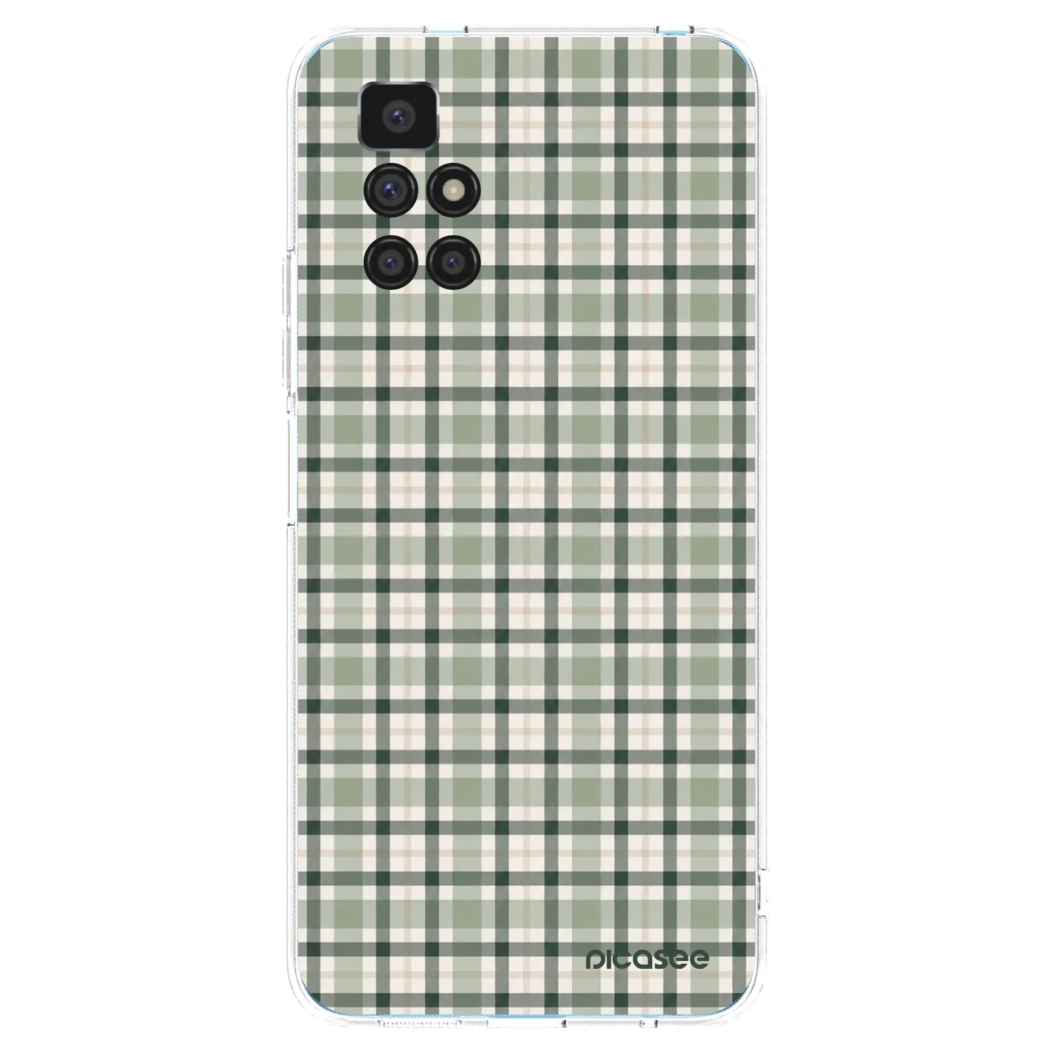 Picasee silikonowe przeźroczyste etui na Xiaomi Redmi 10 (2022) - Sage Tartan
