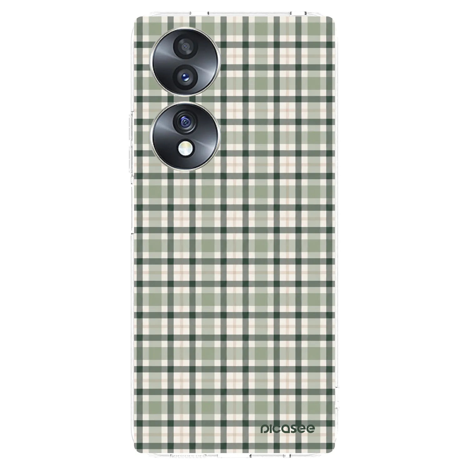 Picasee silikonowe przeźroczyste etui na Honor 70 - Sage Tartan
