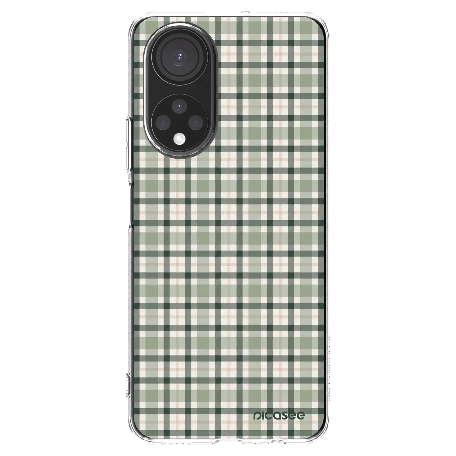 Picasee silikonowe przeźroczyste etui na Honor X7 - Sage Tartan