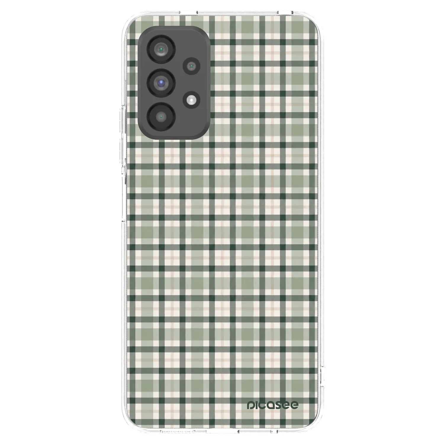 Picasee silikonowe przeźroczyste etui na Samsung Galaxy A73 5G - Sage Tartan