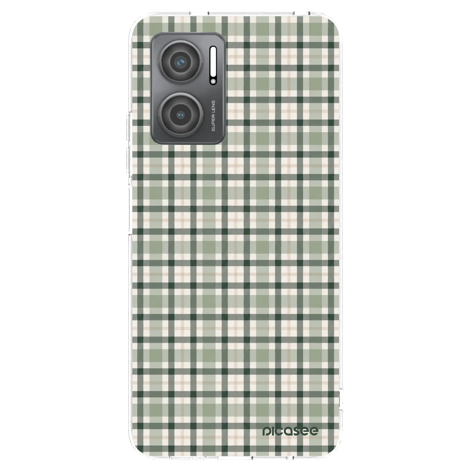 Picasee silikonowe przeźroczyste etui na Xiaomi Redmi 10 5G - Sage Tartan