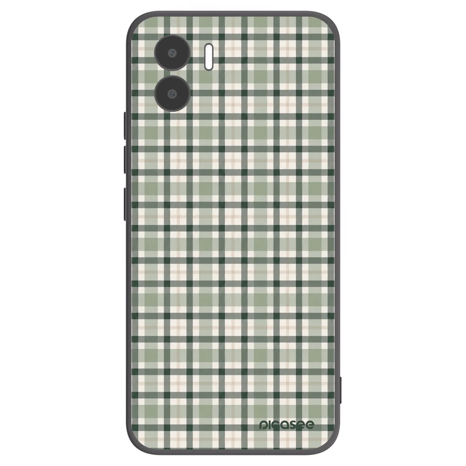 Picasee silikonowe czarne etui na Xiaomi Redmi A1 - Sage Tartan