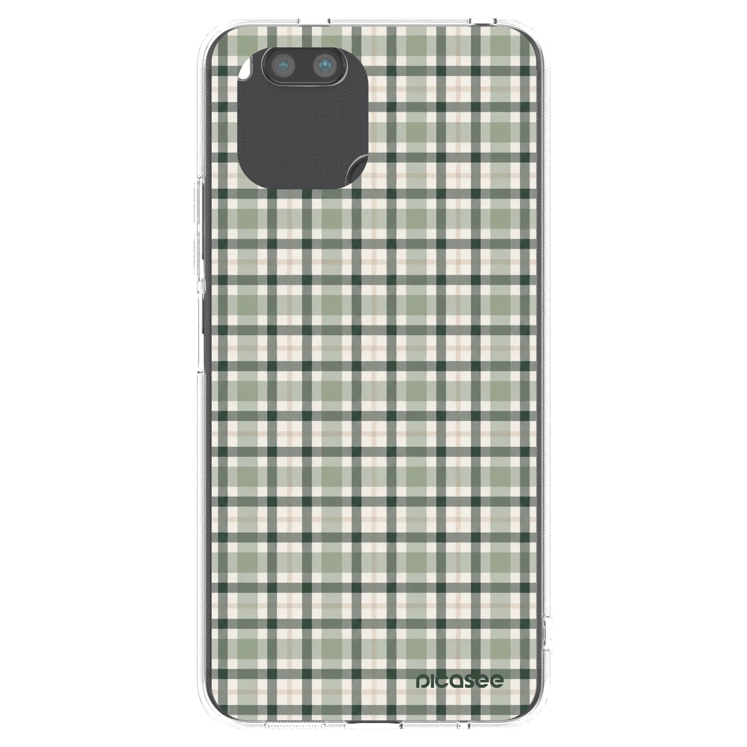 Picasee silikonowe przeźroczyste etui na Xiaomi Redmi A1 - Sage Tartan
