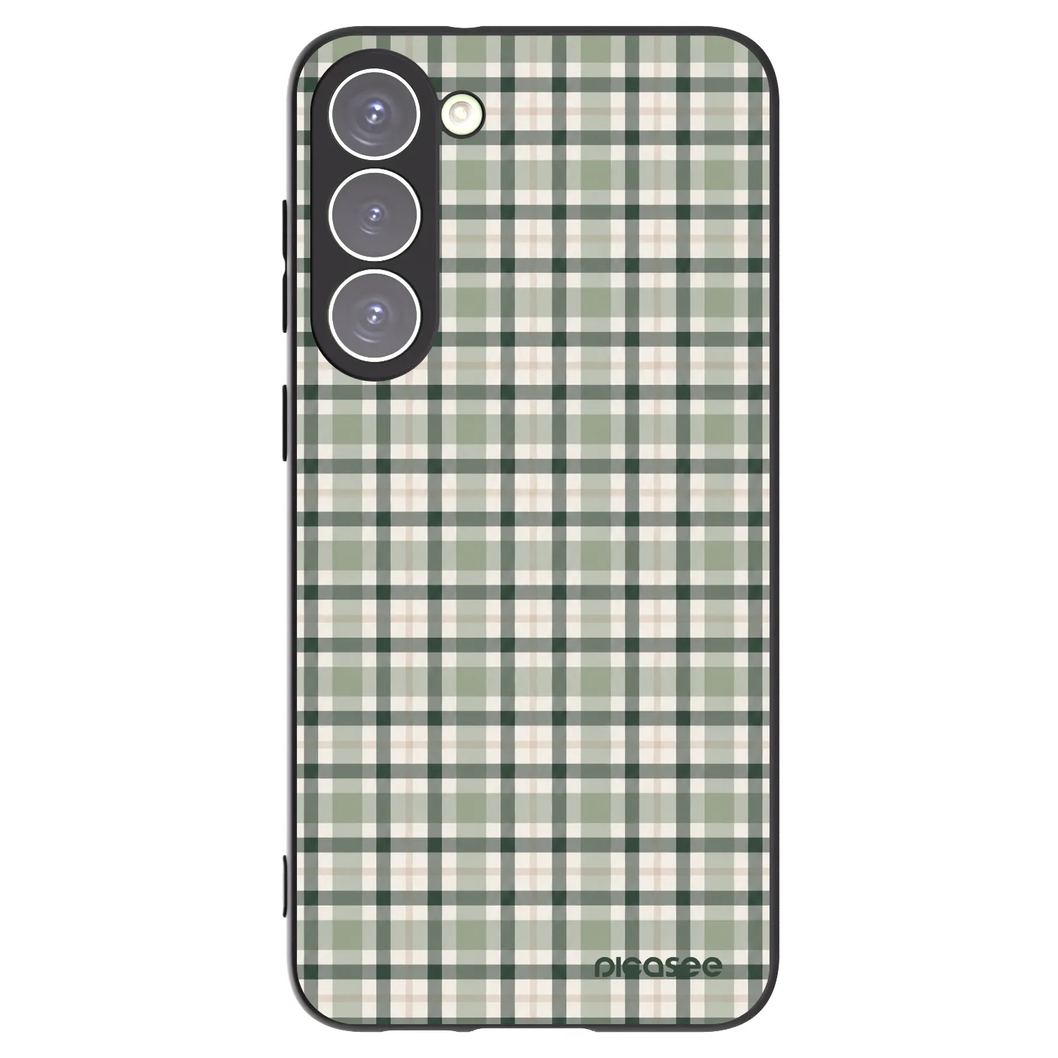 Picasee silikonowe czarne etui na Samsung Galaxy S23+ 5G - Sage Tartan