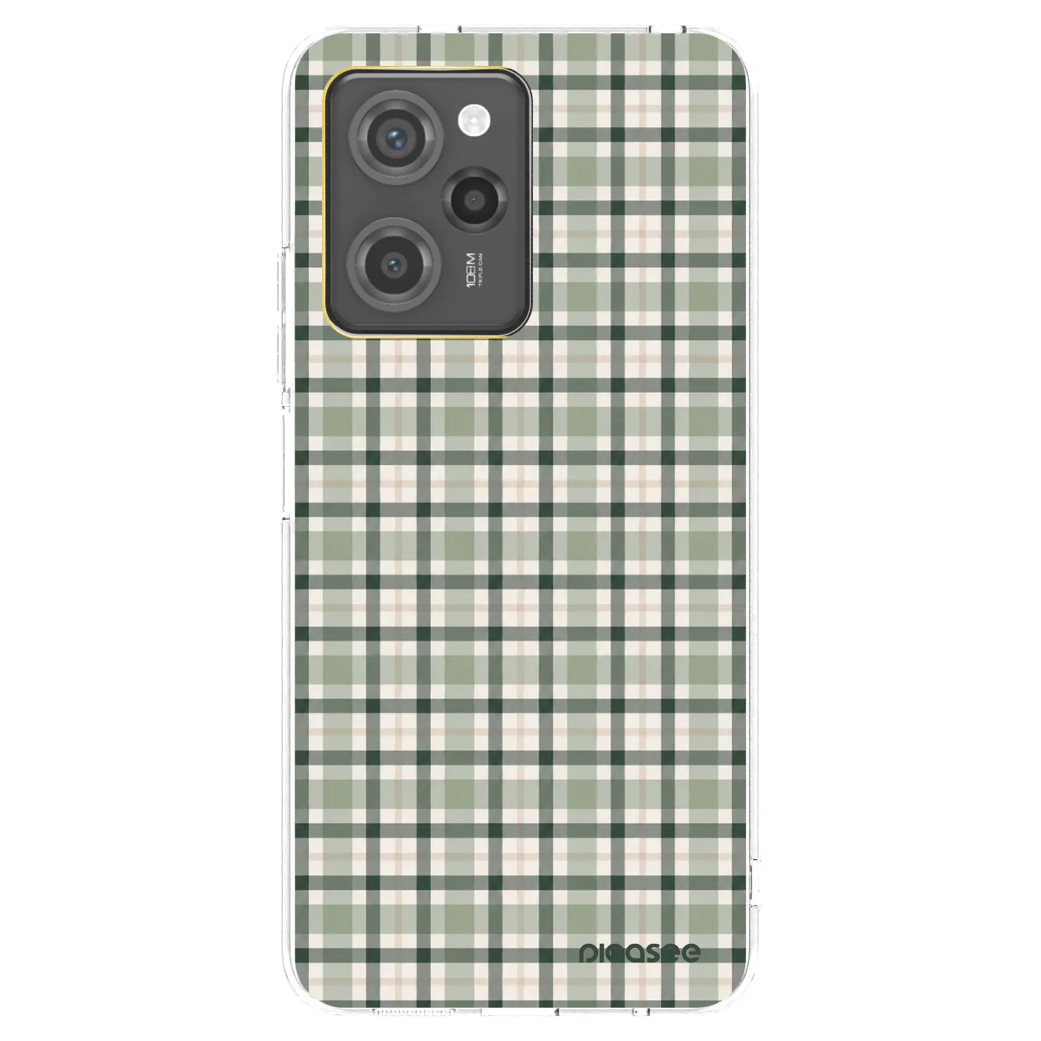 Picasee silikonowe czarne etui na Xiaomi Poco X5 Pro - Sage Tartan