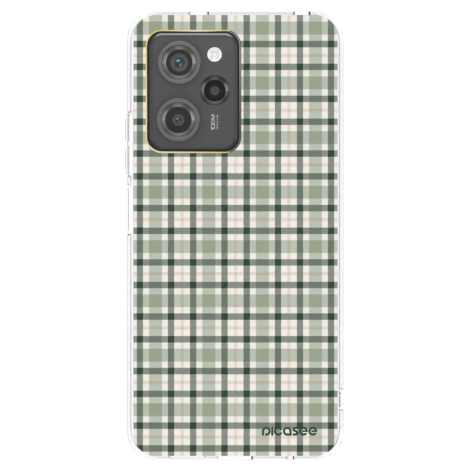 Picasee silikonowe przeźroczyste etui na Xiaomi Poco X5 Pro - Sage Tartan