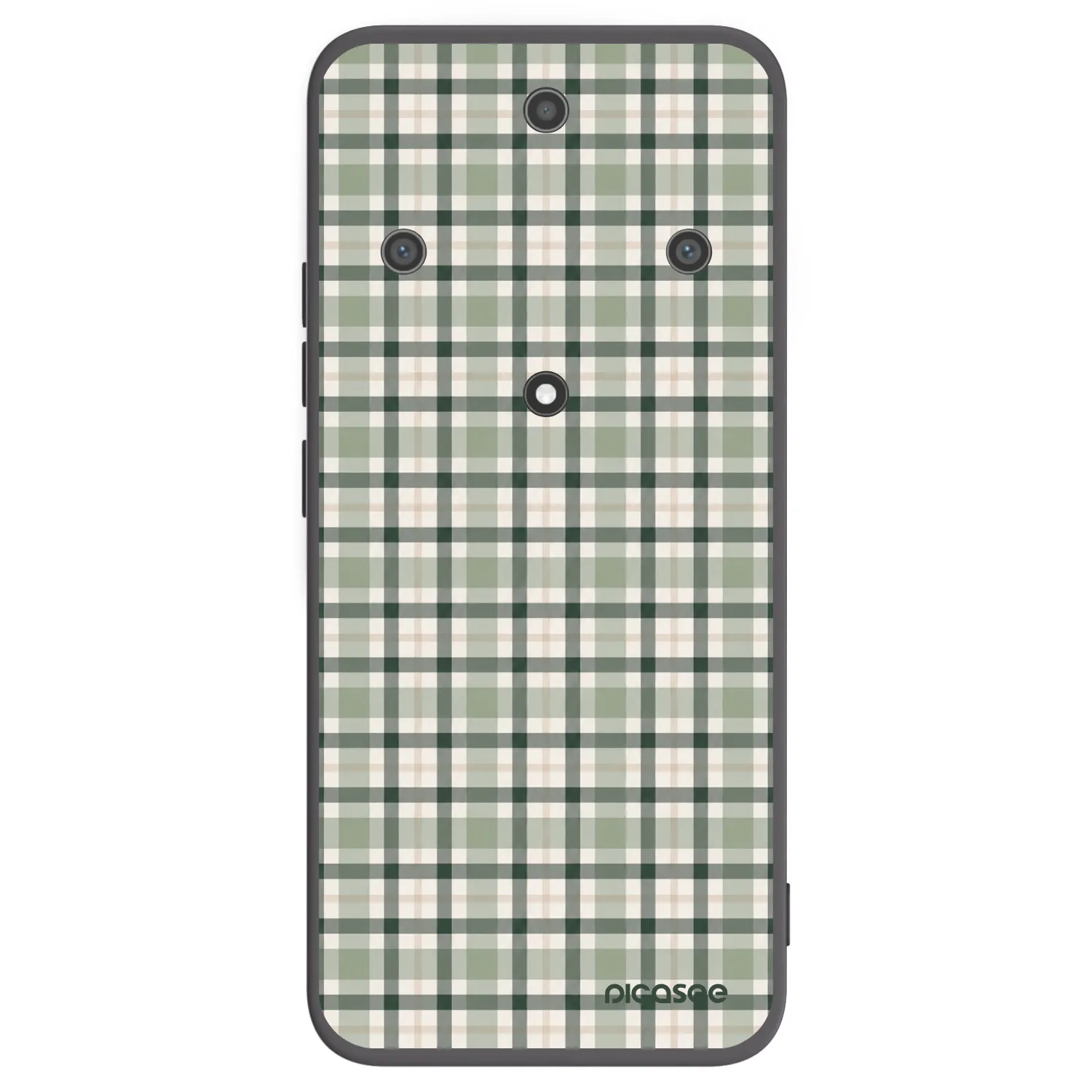 Picasee silikonowe czarne etui na Honor Magic5 Lite 5G - Sage Tartan