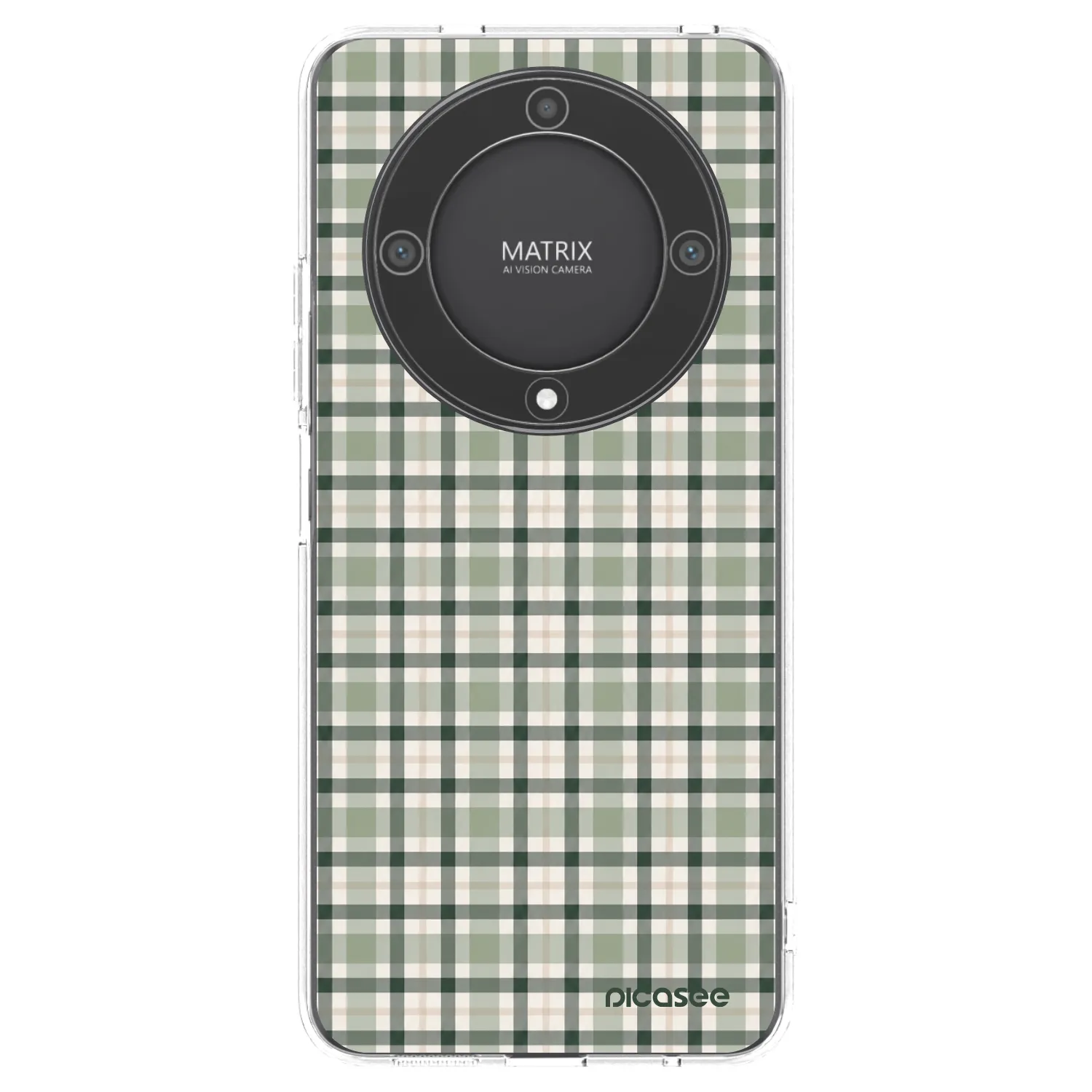 Picasee silikonowe przeźroczyste etui na Honor Magic5 Lite 5G - Sage Tartan