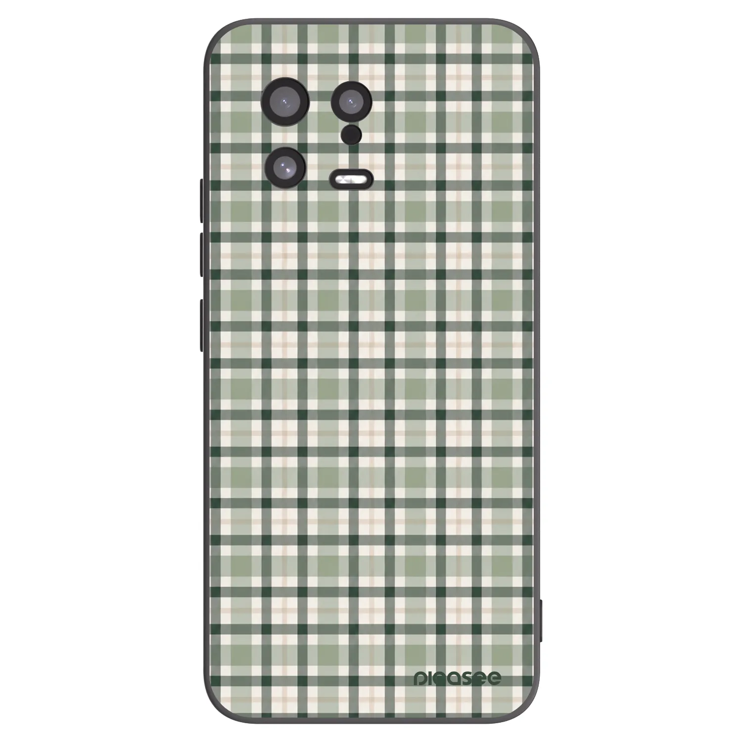 Picasee silikonowe czarne etui na Xiaomi 13 - Sage Tartan