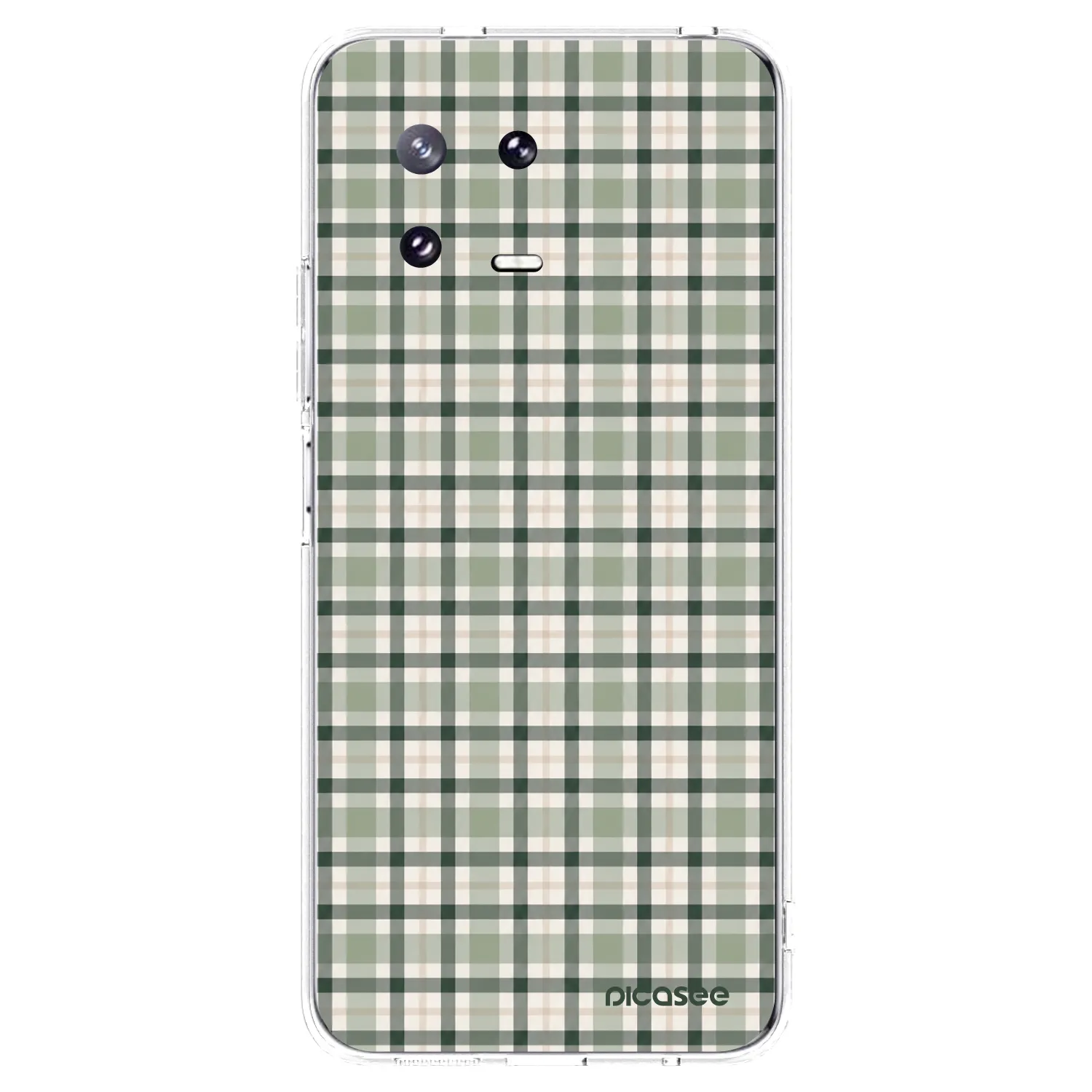 Picasee silikonowe przeźroczyste etui na Xiaomi 13 Pro - Sage Tartan