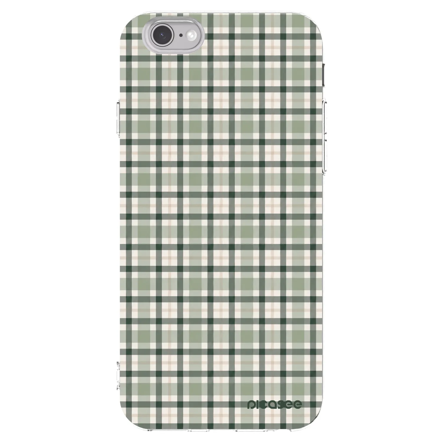 Picasee silikonowe przeźroczyste etui na Apple iPhone 6/6S - Sage Tartan