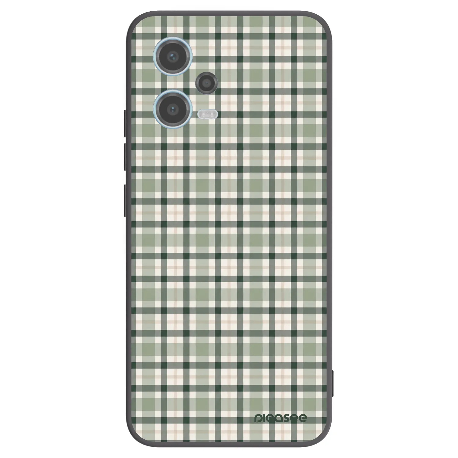 Picasee silikonowe czarne etui na Xiaomi Redmi Note 12 5G - Sage Tartan