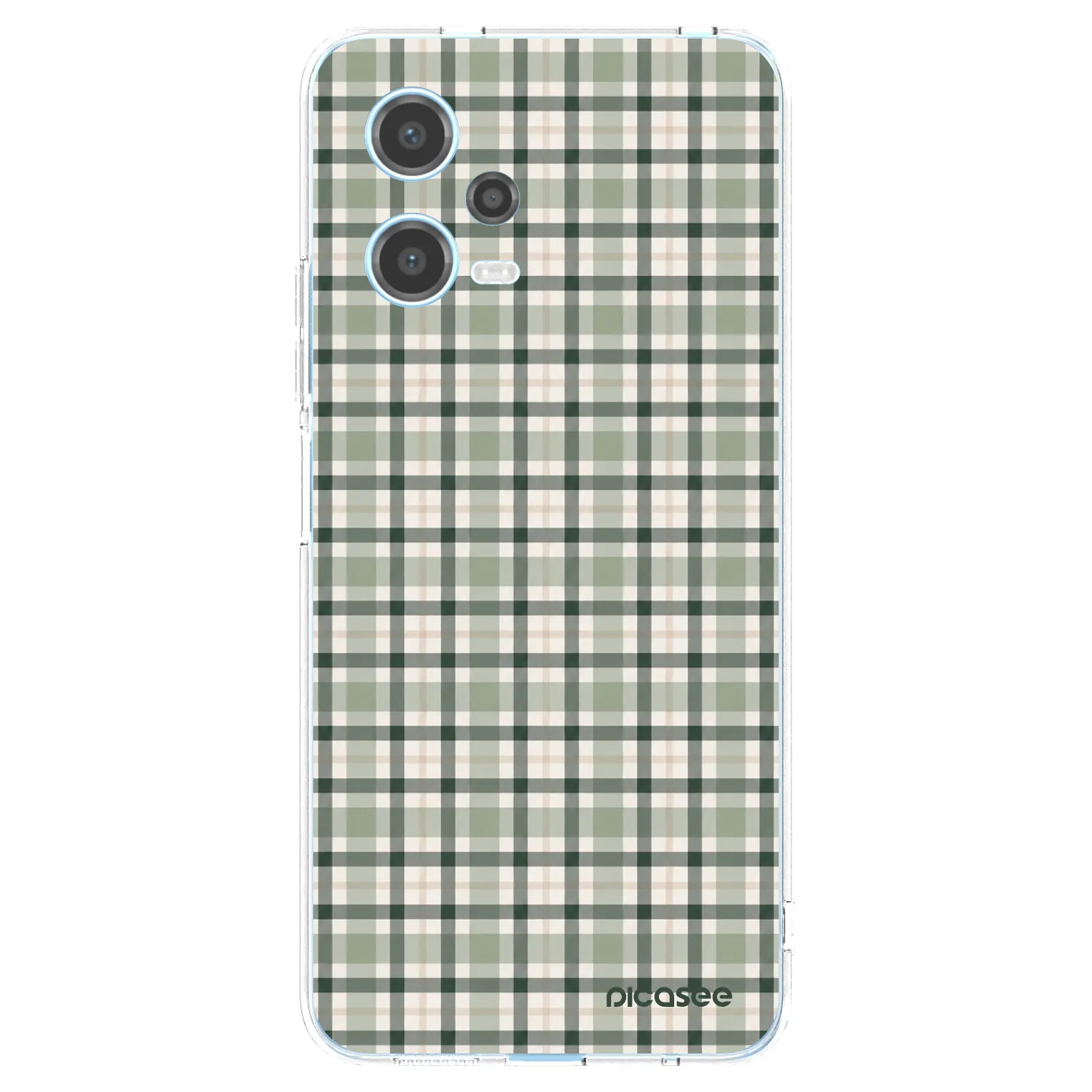 Picasee silikonowe przeźroczyste etui na Xiaomi Redmi Note 12 5G - Sage Tartan