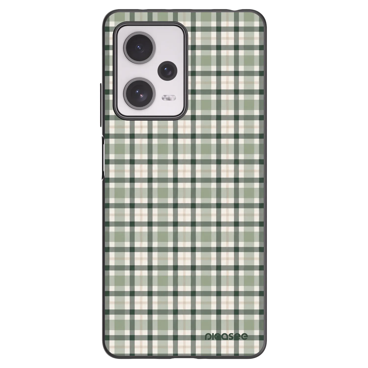 Picasee silikonowe czarne etui na Xiaomi Redmi Note 12 Pro+ 5G - Sage Tartan