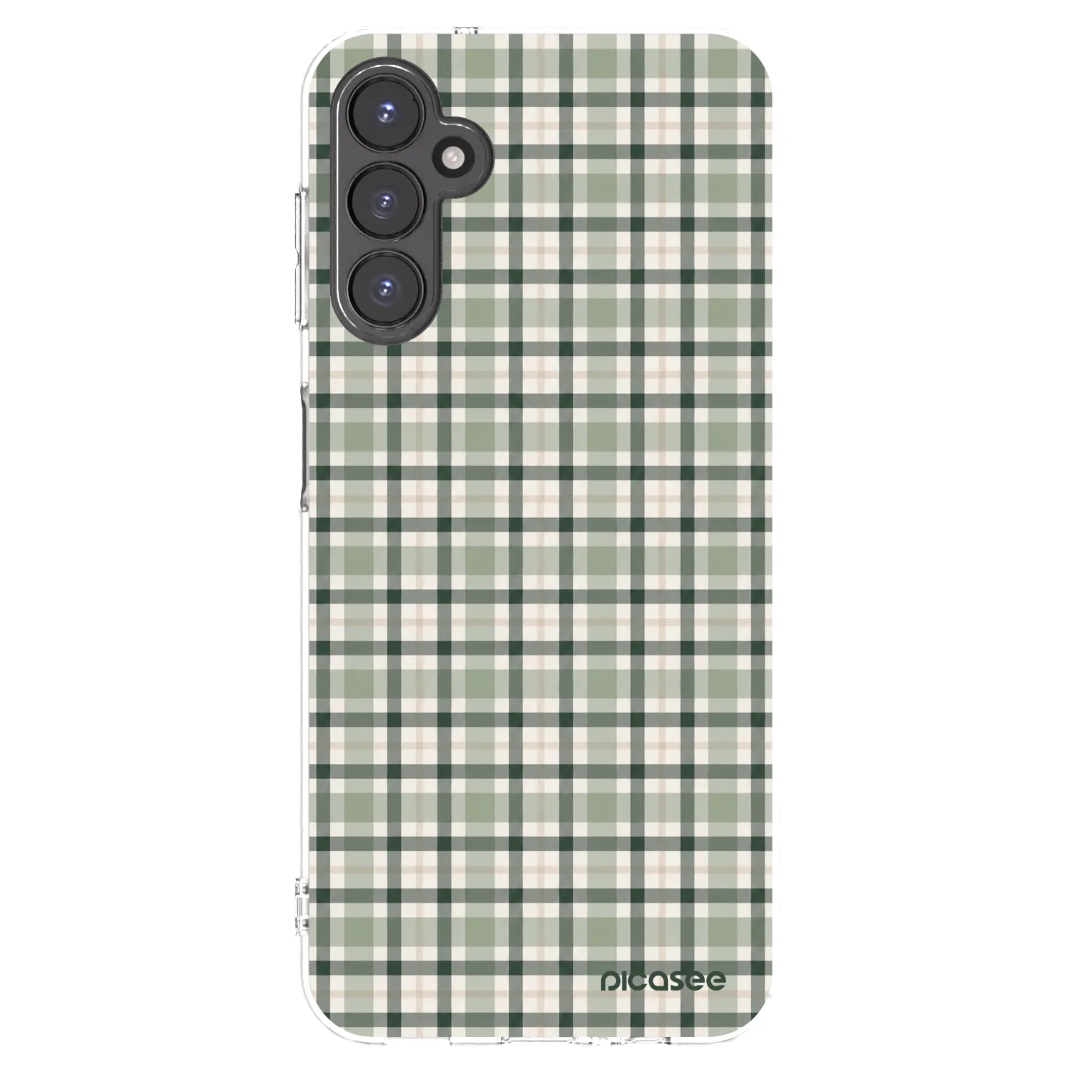 Picasee silikonowe przeźroczyste etui na Samsung Galaxy A14 4G A145R - Sage Tartan