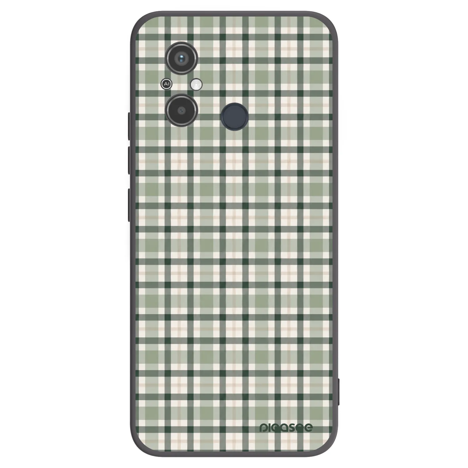 Picasee silikonowe czarne etui na Xiaomi Redmi 12C - Sage Tartan