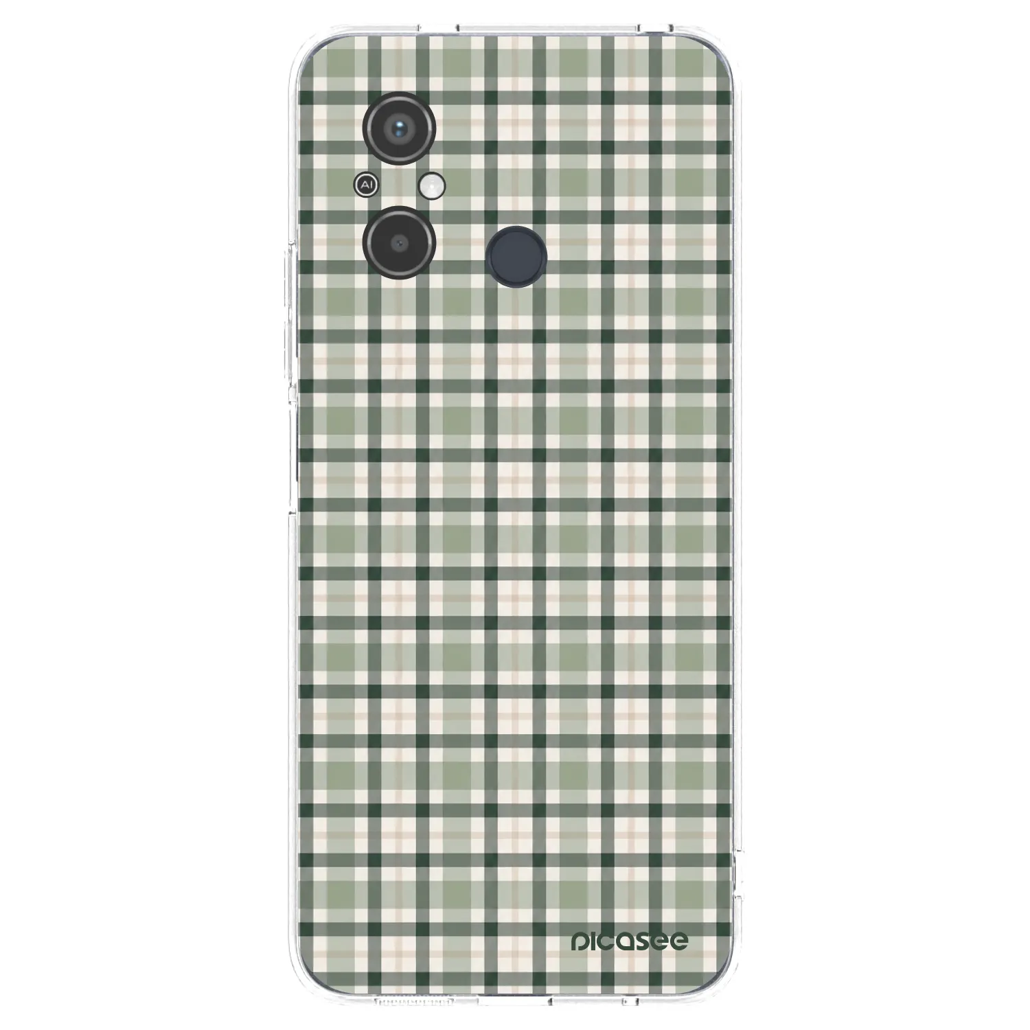 Picasee silikonowe przeźroczyste etui na Xiaomi Redmi 12C - Sage Tartan