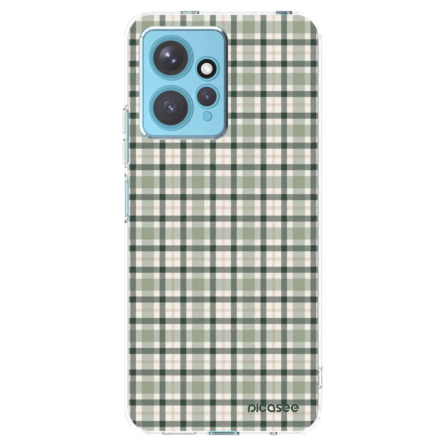 Picasee silikonowe przeźroczyste etui na Xiaomi Redmi Note 12 4G - Sage Tartan