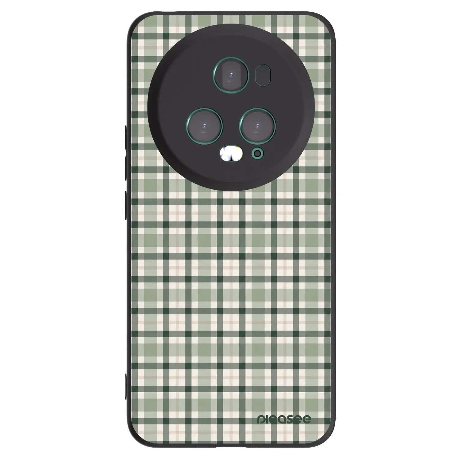 Picasee silikonowe czarne etui na Honor Magic5 Pro - Sage Tartan