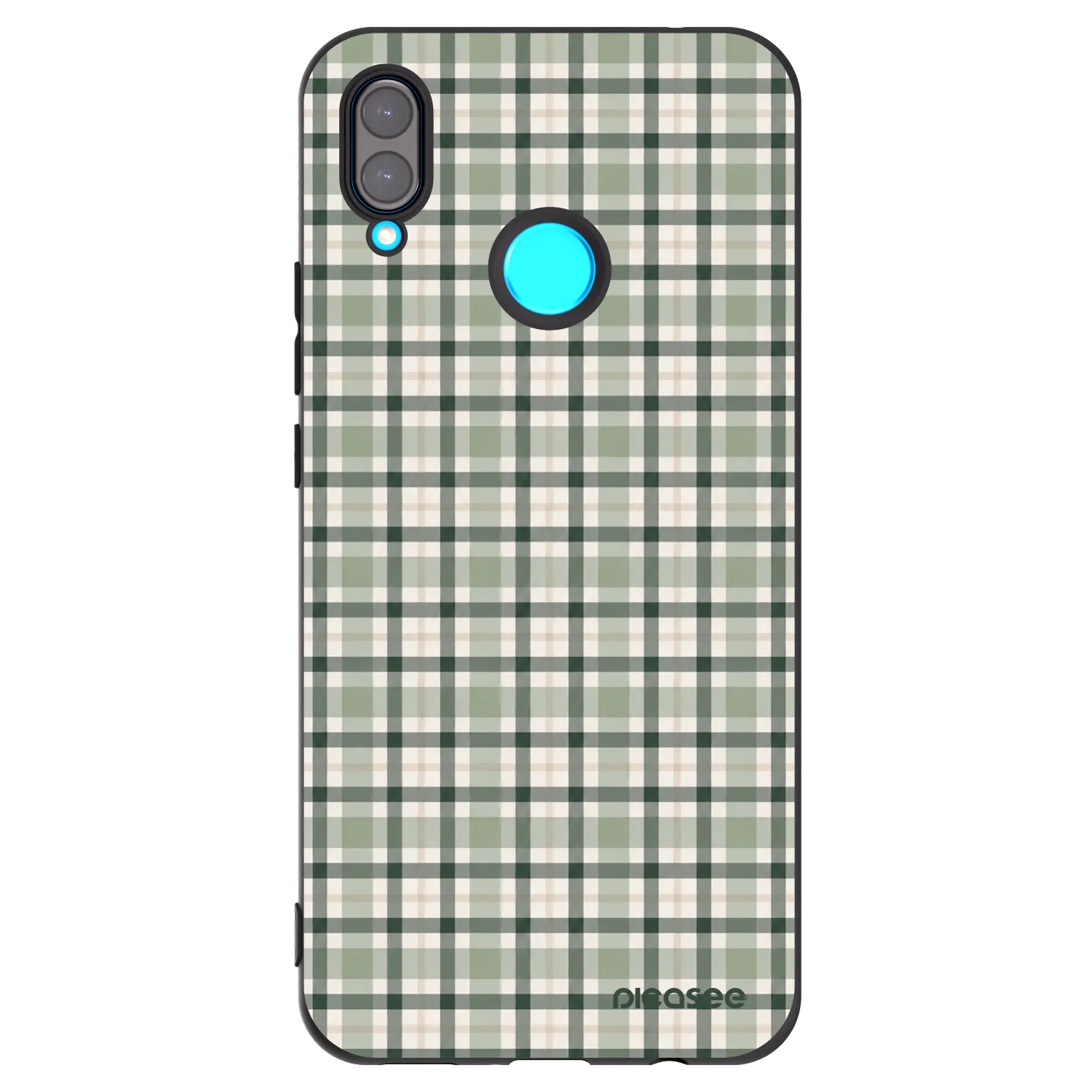 Picasee silikonowe czarne etui na Huawei Nova 3i - Sage Tartan