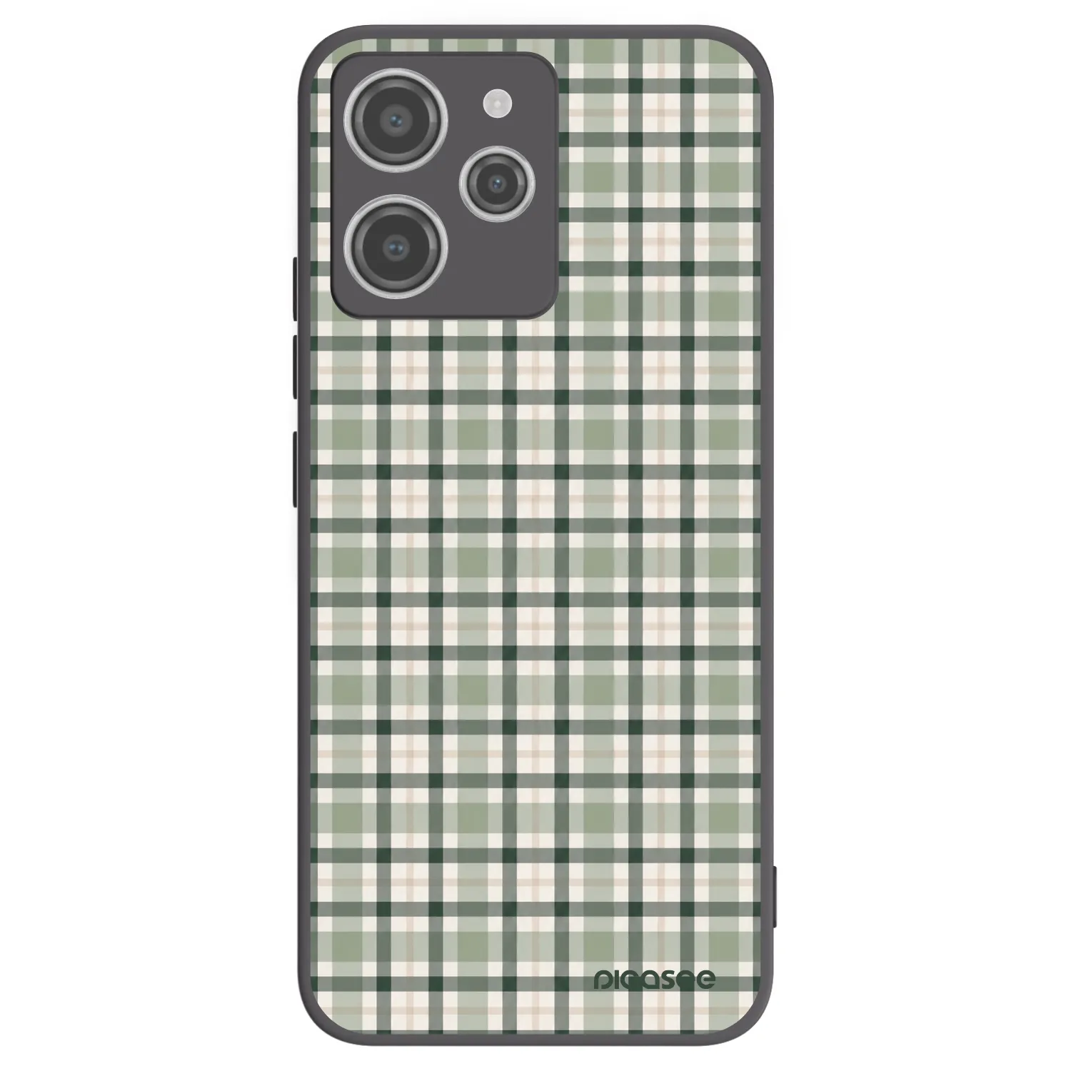 Picasee silikonowe czarne etui na Xiaomi Redmi 12 4G - Sage Tartan