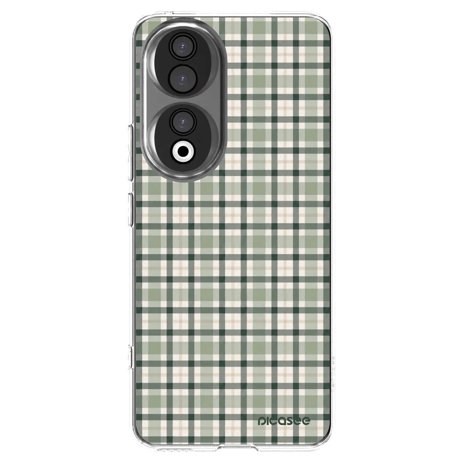 Picasee silikonowe przeźroczyste etui na Honor 90 5G - Sage Tartan