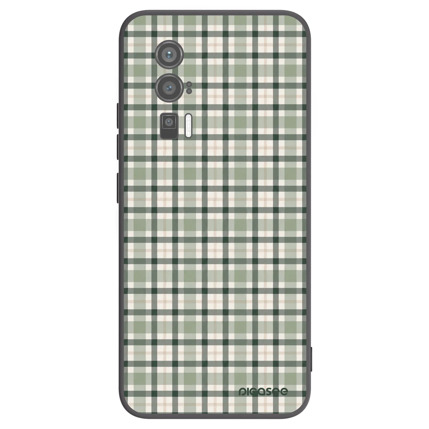 Picasee silikonowe czarne etui na Xiaomi Poco F5 Pro 5G - Sage Tartan