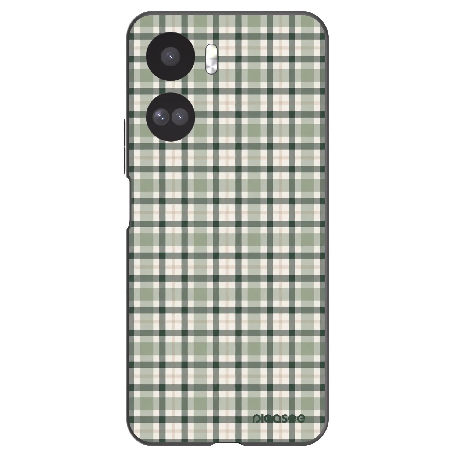 Picasee silikonowe czarne etui na Honor 90 Lite 5G - Sage Tartan