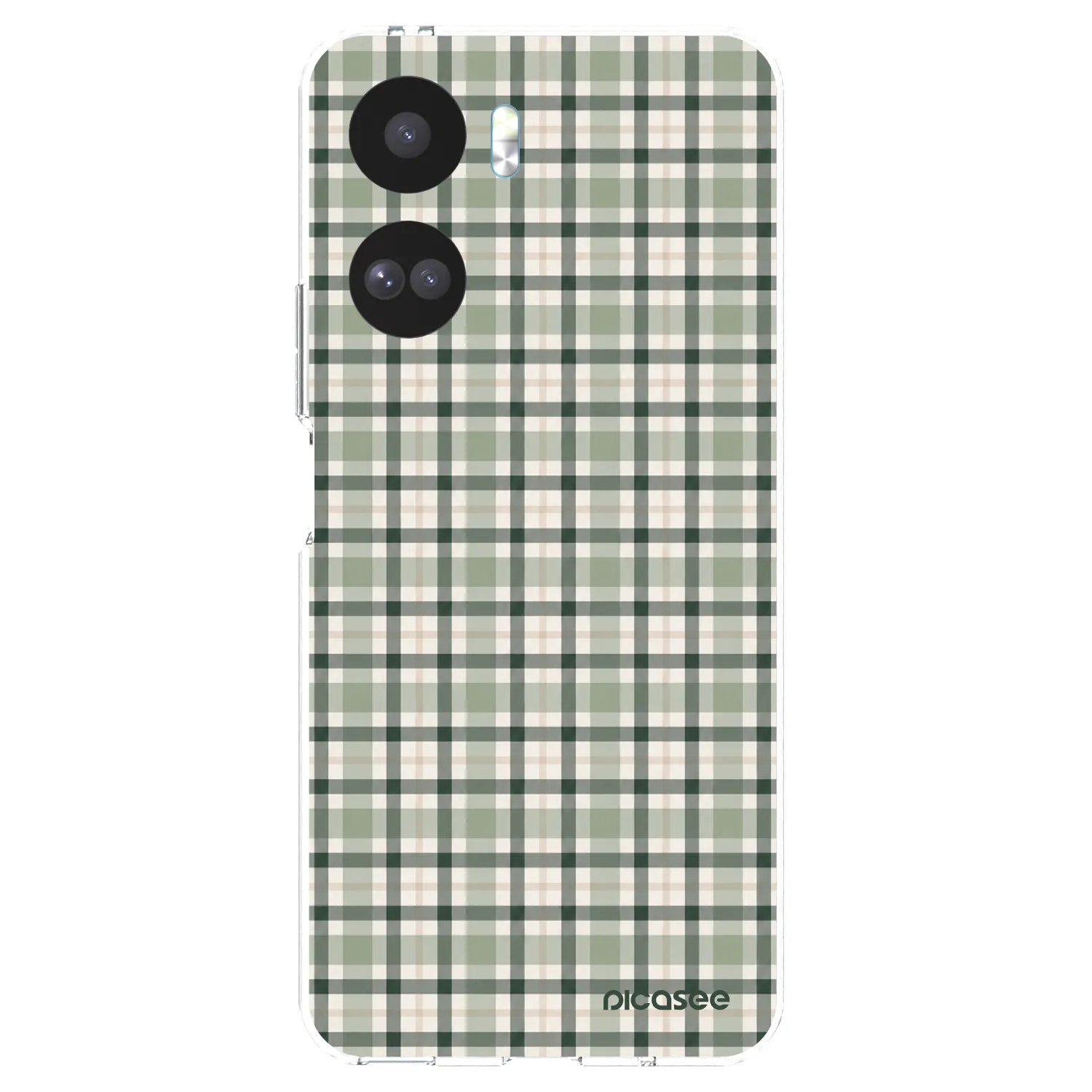 Picasee silikonowe przeźroczyste etui na Honor 90 Lite 5G - Sage Tartan