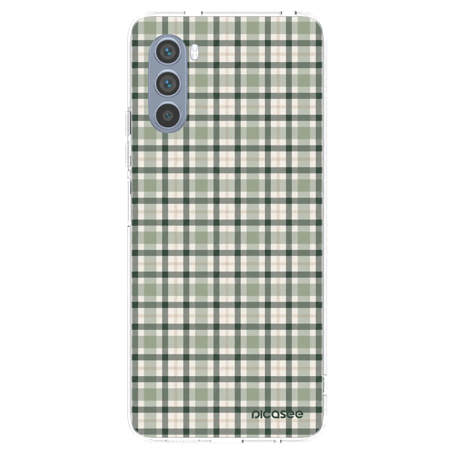 Picasee silikonowe przeźroczyste etui na Motorola Moto G62 - Sage Tartan