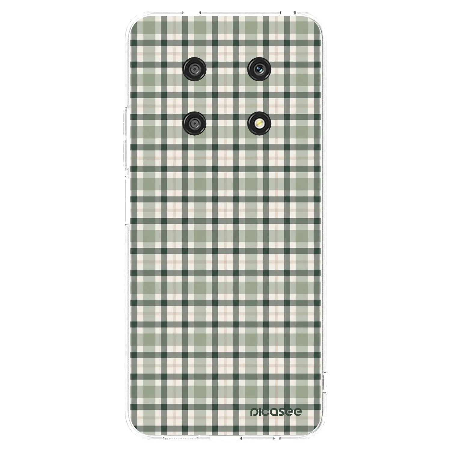 Picasee silikonowe przeźroczyste etui na Honor Magic4 Lite 5G - Sage Tartan